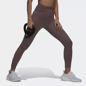 Женские леггинсы adidas Yoga Studio Gathered 7/8 Leggings (Фиолетовые)