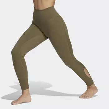 Женские леггинсы adidas Yoga Studio Wrapped 7/8 Leggings (Зеленые)
