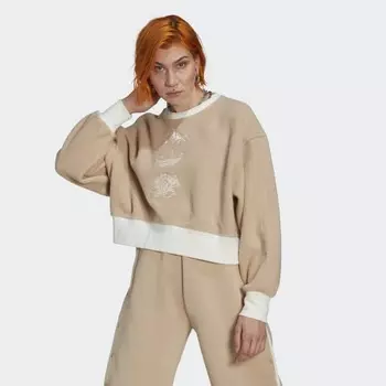 Женский свитшот adidas Graphic Polar Fleece Sweatshirt (Бежевый)