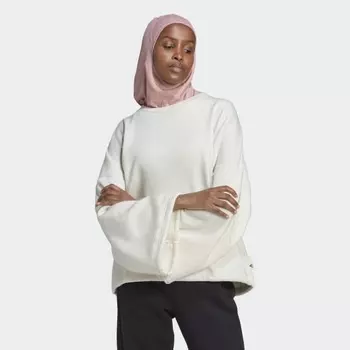 Женский свитшот adidas Studio Lounge Fleece Sweatshirt (Белый)