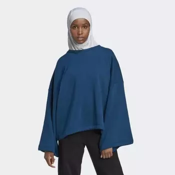 Женский свитшот adidas Studio Lounge Fleece Sweatshirt (Синий)