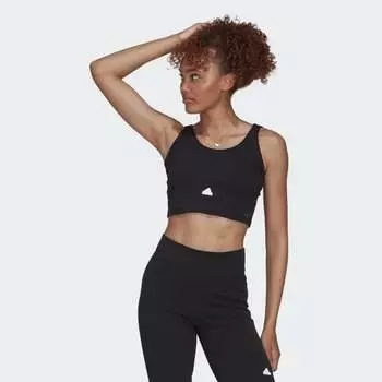 Женский топ adidas Rib Cropped Top (Черный)