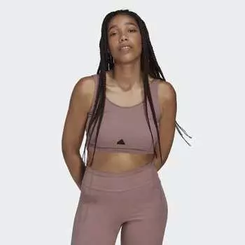 Женский топ adidas Rib Cropped Top (Фиолетовый)