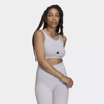 Женский топ adidas Rib Cropped Top (Фиолетовый)