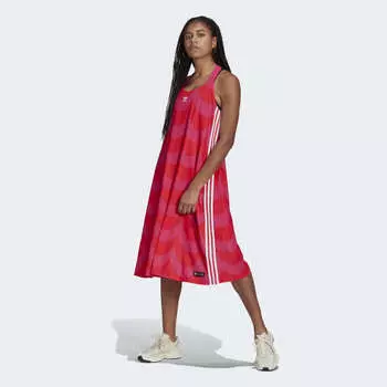 Женское платье adidas Marimekko Midi Tank Dress (Красное)