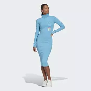 Женское платье adidas Mission Victory Mid-Length Dress (Синее)