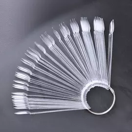 Дисплей прозрачный веерный, овальные типсы, на кольце 50 шт