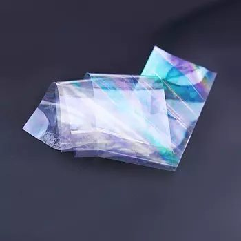 Фольга для литья №66 прозрачная голография орнамент опал