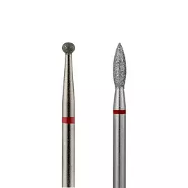 Набор из 2 алмазных фрез 806 (шар, пламя) d-2,3 мм., тонкий