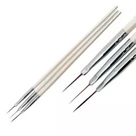 Набор кистей для дизайна волосок 3 шт