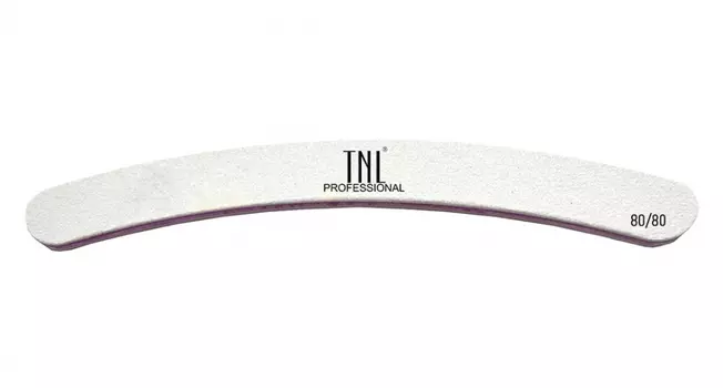 Пилка для ногтей бумеранг 80/80 улучшенное качество (белая) в индивидуальной упаковке