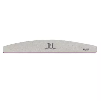 Пилка для ногтей "лодочка" 80/120 высокое качество (серая) в индивидуальной упаковке