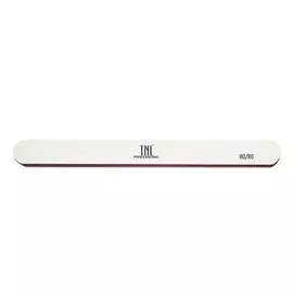 Пилка для ногтей узкая 80/80 улучшенное качество (белая) в индивидуальной упаковке