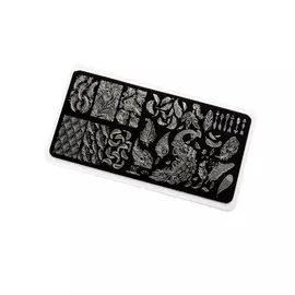 Пластина для стемпинга TNL Premium - перья жар-птицы (071)