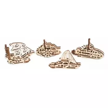 3D деревянный конструктор UGEARS Фиджет Корабли