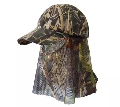 Бейсболка Holster Охотник (смесовка, камыш) пелериной для маскировки