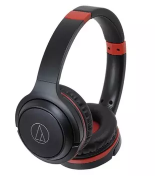 Наушники AUDIO-TECHNICA ATH-S200BT BRD (черно-красные)