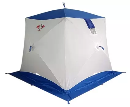 Палатка для зимней рыбалки Пингвин Призма (1-сл, композит) синяя-белая