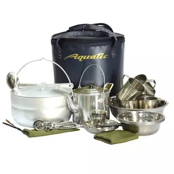 Пикниковый набор Aquatic ПН-02-6С на 6 персон (цвет ведра: синий)