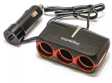 Разветвитель на 3 прикуривателя и USB Inspector AW-Z46