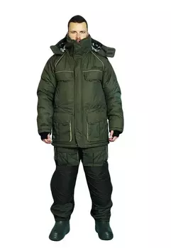 Костюм зимний для рыбалки GRAYLING Камчатка 2020 до -45С (таслан, хаки)