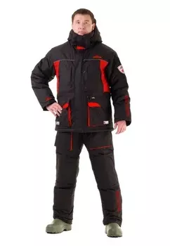 Зимний костюм для рыбалки «Селигер» -45° (кошачий глаз, черно-красный) GRAYLING