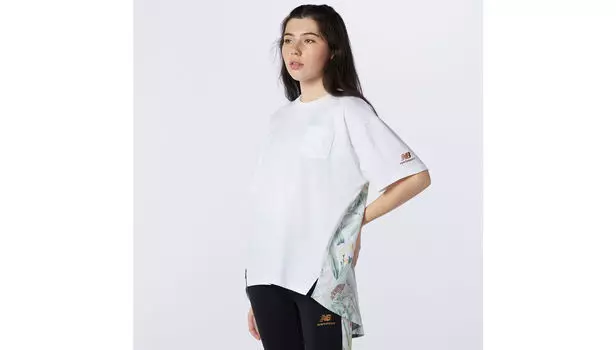 NB Essentials Botanical Knit Woven Mix Tee