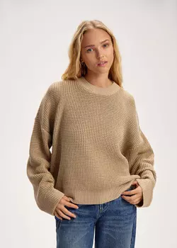 Джемпер с жаккардовым плетением из мягкого хлопка NICEONE