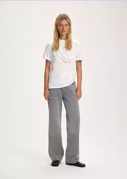 Джинсы relaxed fit с потертостями NICEONE