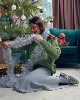 Фактурный свитер с косами из шерсти NICEONE