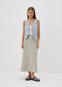 Юбка миди из фактурной ткани NICEONE