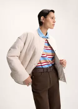 Куртка стеганая утепленная из хлопковой ткани с пропиткой NICEONE