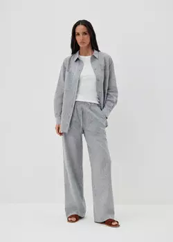 Льняные брюки на резинке NICEONE