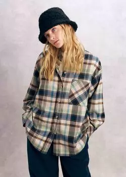 Рубашка в клетку из плотной вискозы NICEONE