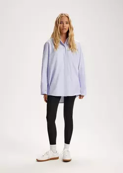 Рубашка в полоску с двойной планкой на рукаве NICEONE