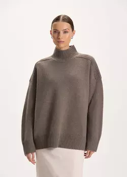 Свитер с воротом-стойкой из шерсти мериноса NICEONE