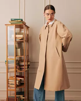 Тренч макинтош из хлопковой ткани с пропиткой NICEONE