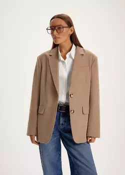 Жакет однобортный из хлопкового вельвета NICEONE