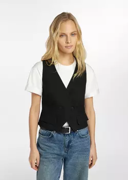 Жилет двубортный из костюмной ткани NICEONE