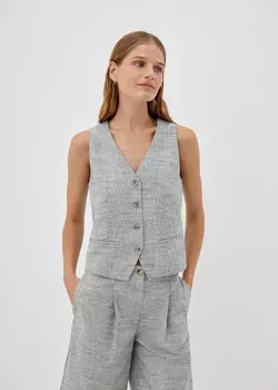 Жилет прямого кроя из фактурной ткани NICEONE
