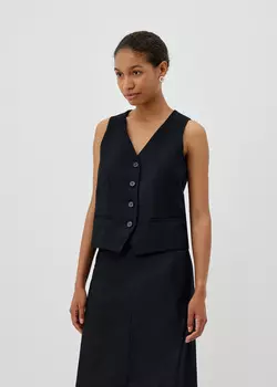 Жилет прямого кроя из фактурной ткани NICEONE