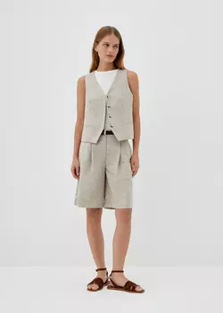 Жилет прямого кроя из фактурной ткани NICEONE