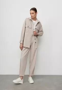 Брюки - бананы из плотного хлопка NICEONE [Сливочный, M]