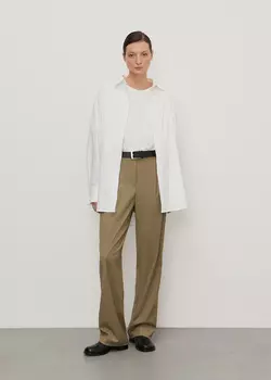 Брюки мужского кроя с заниженной талией NICEONE [Оливковый, L]