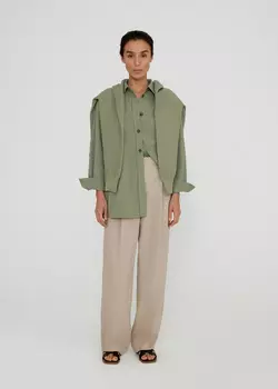 Брюки со стрелками изо льна NICEONE [Бежевый, M]