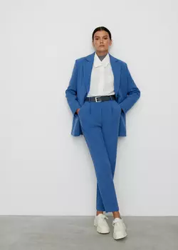 Брюки со стрелками (Размер: L, Цвет: Синий)