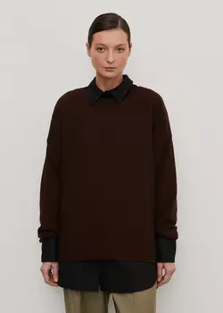 Фактурный джемпер из хлопка NICEONE [Шоколадный, M]