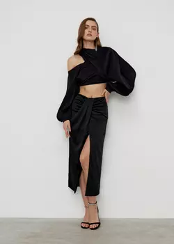 Юбка с узлом NICEONE [Черный, L]