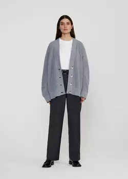 Кардиган из хлопка NICEONE [Светло-серый, One size]