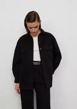 Куртка - рубашка из плотного хлопка NICEONE [Черный, M]